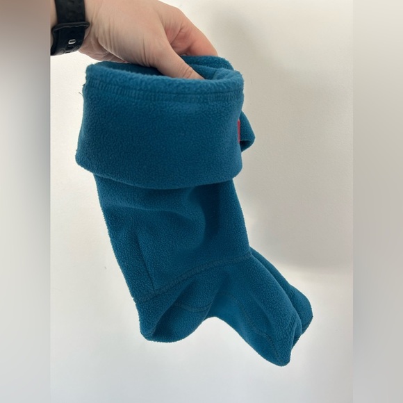 Hunter Teal Fleece Boot Liners Kids Large - Picture 2 of 6